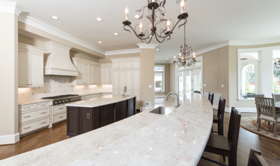 opulent kitchen remodel job that used luxury finishes